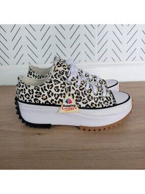 ❤️Converse Run Star Hike Platform Archive Leopard Sz 9 Men's Shoes White A16286C